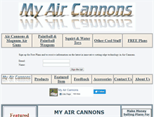 Tablet Screenshot of myaircannons.com